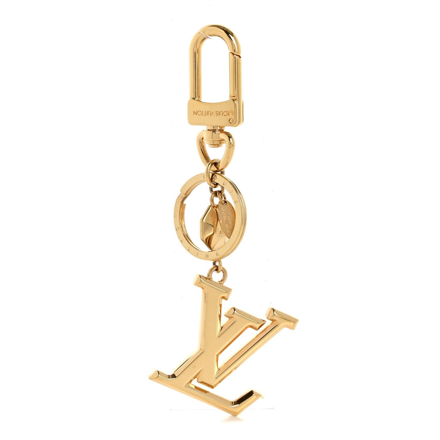 Louis Vuitton LV Facettes Bag Charm Key Holder Gold