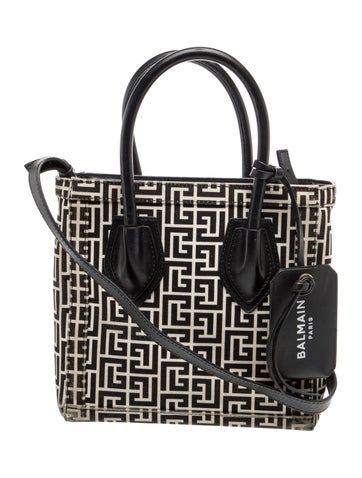 Balmain Suede Top Handle Bag