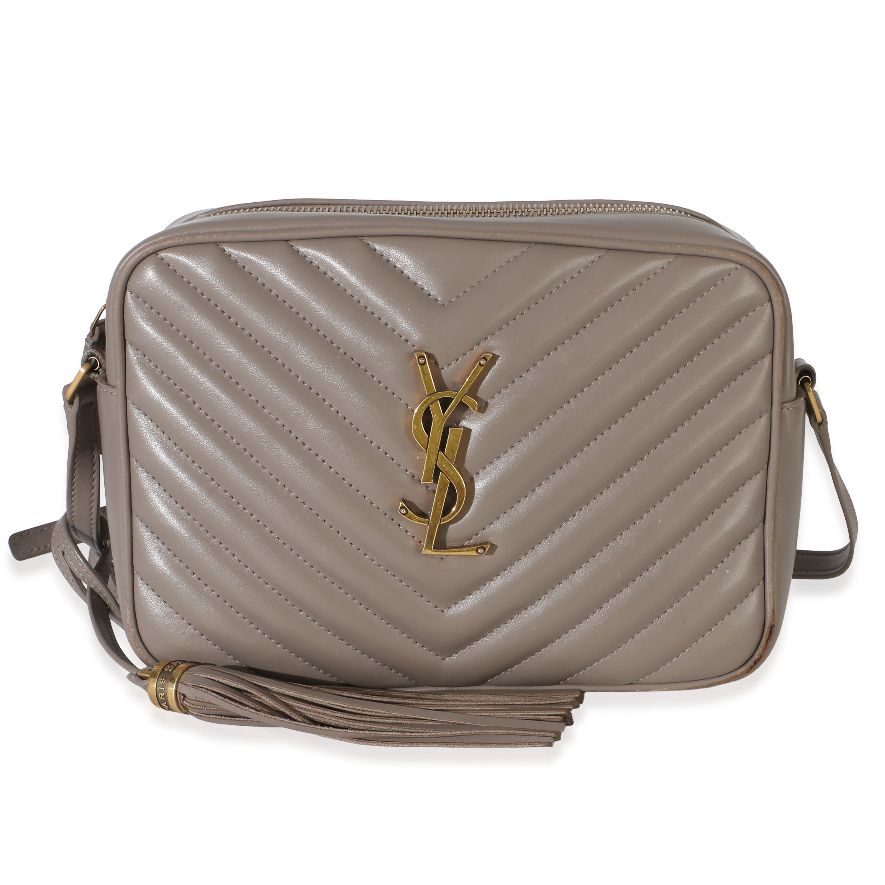 Taupe Matelasse Calfskin Monogram Lou Camera Bag