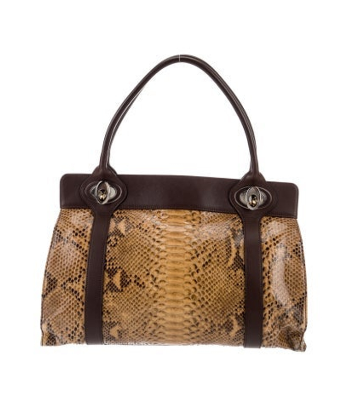 Judith Leiber Leiber Python Top Handle Bag