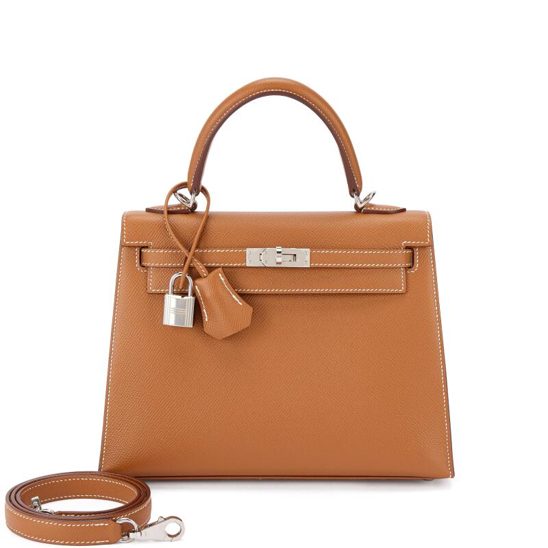 Gold Epsom Kelly 25 Sellier Palladium Hardware. 2021