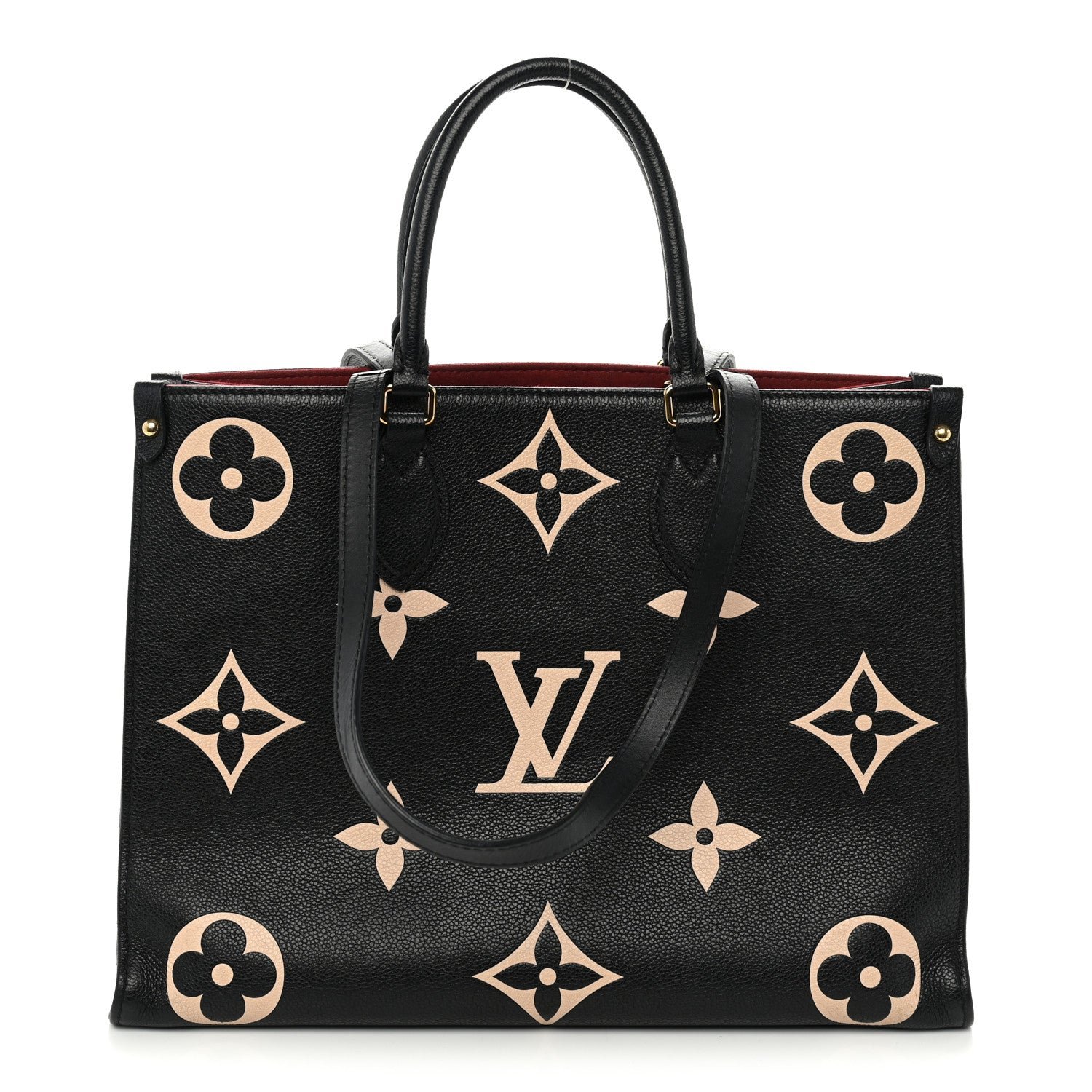 Louis Vuitton Empreinte Monogram Giant Onthego MM Black Beige