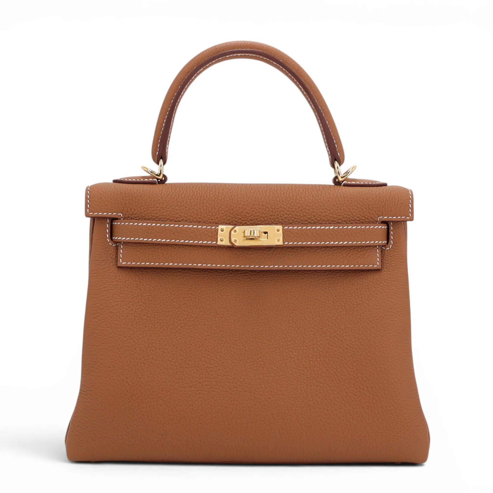 Brand New ( Rank N ) HERMÈS Kelly 25 Gold (37) Togo Gold hardware G (2026)