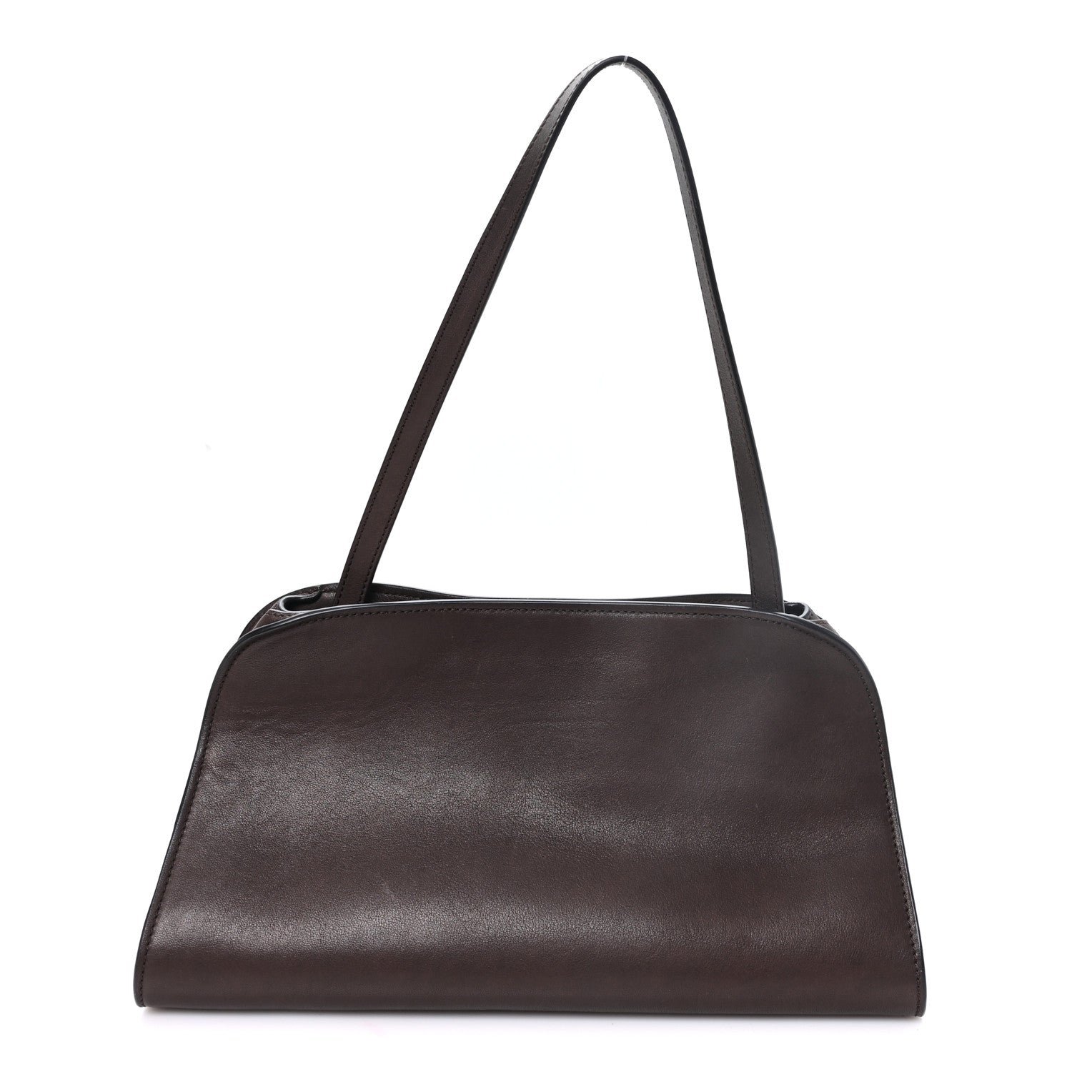 The Row Smooth Calfskin Peggy Bag Chestnut