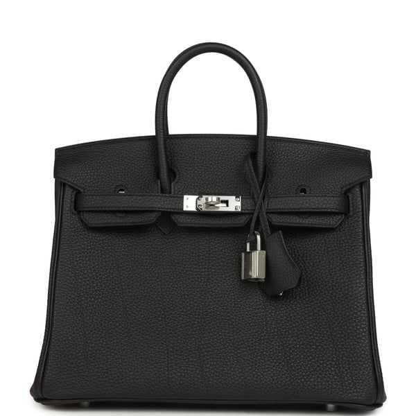 Hermes Birkin 25 Black Togo Palladium Hardware