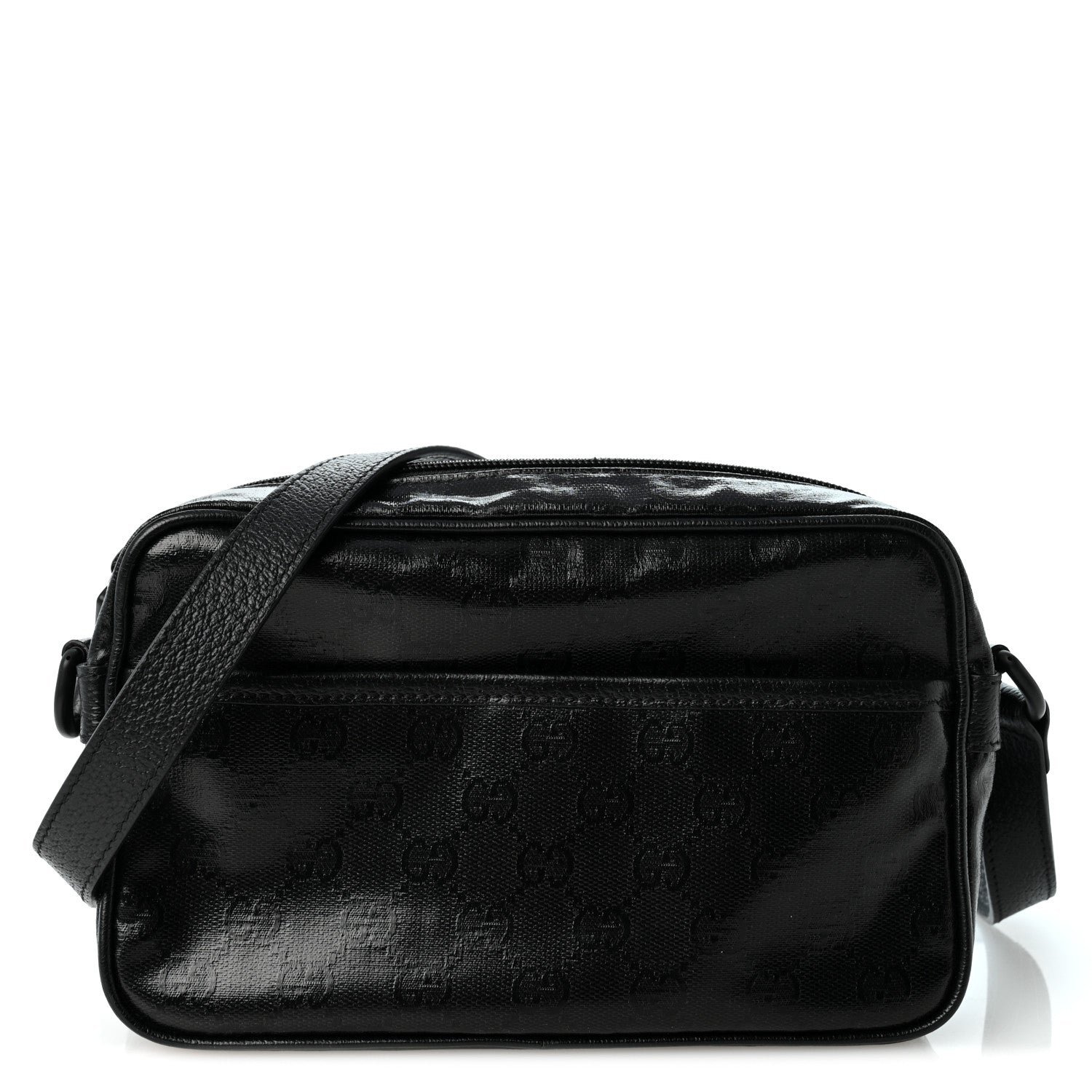 Gucci GG Crystal Monogram Mini Shoulder Bag Black