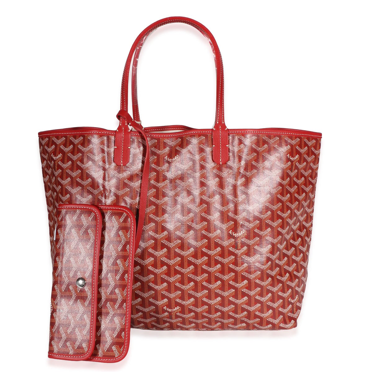 Red Goyardine Canvas Saint Louis PM