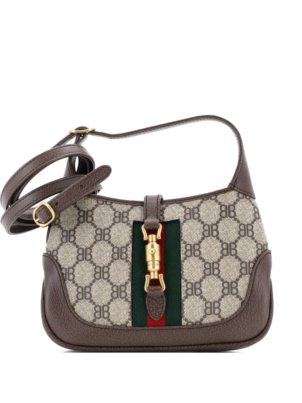 Balenciaga x Gucci The Hacker Project Jackie 1961 Hobo BB Coated Canvas Mini shoulder bag