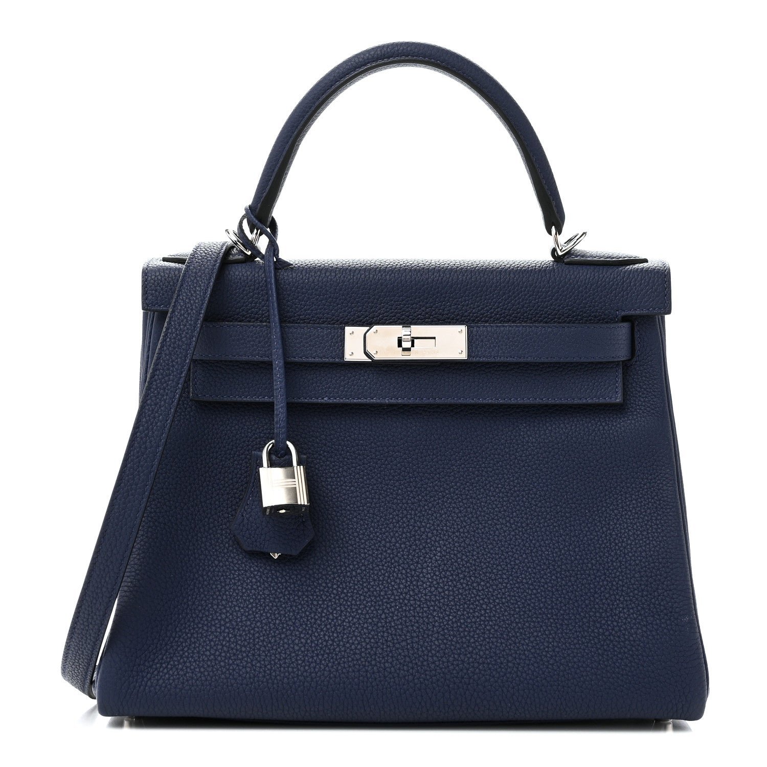 Hermes Togo Kelly Retourne 28 Bleu Saphir