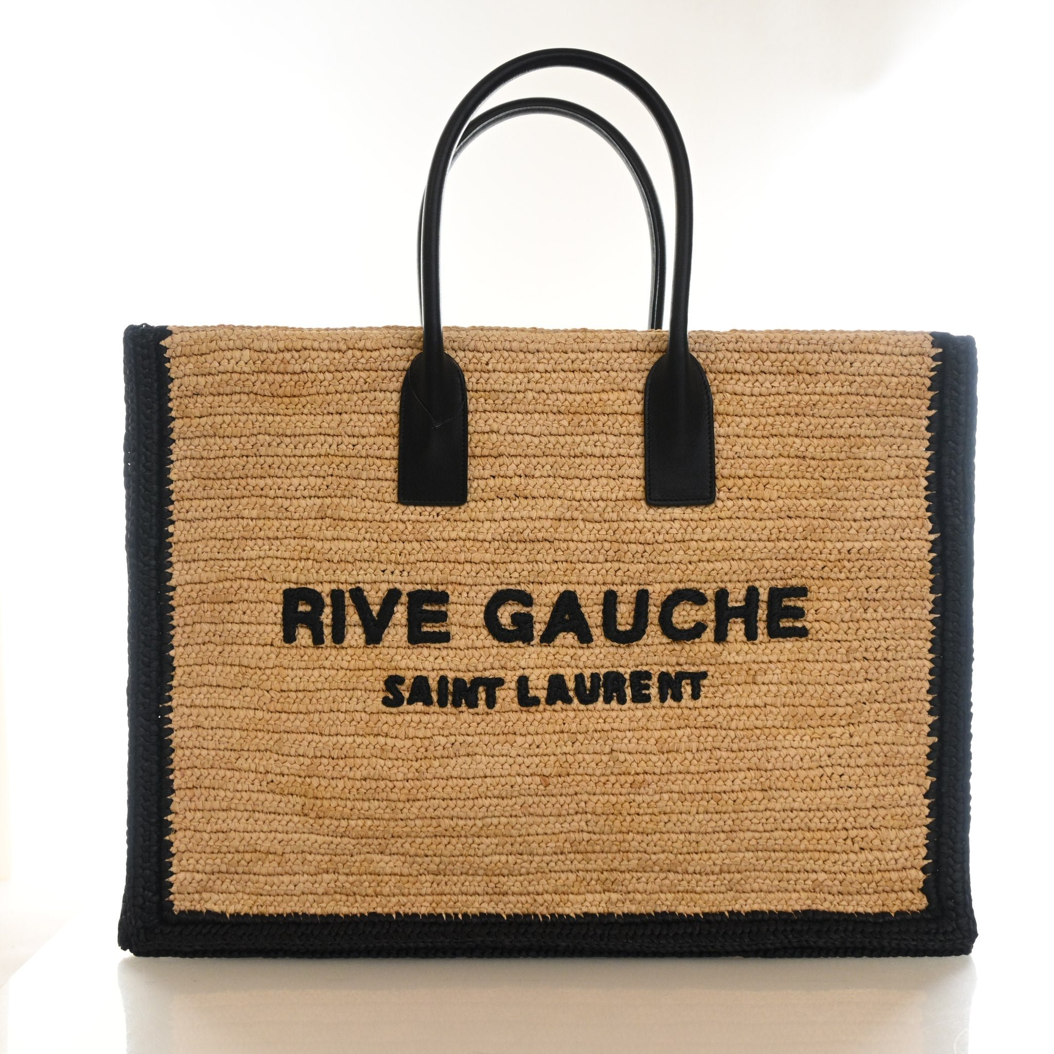Saint Laurent Large Raffia Rive Gauche Tote