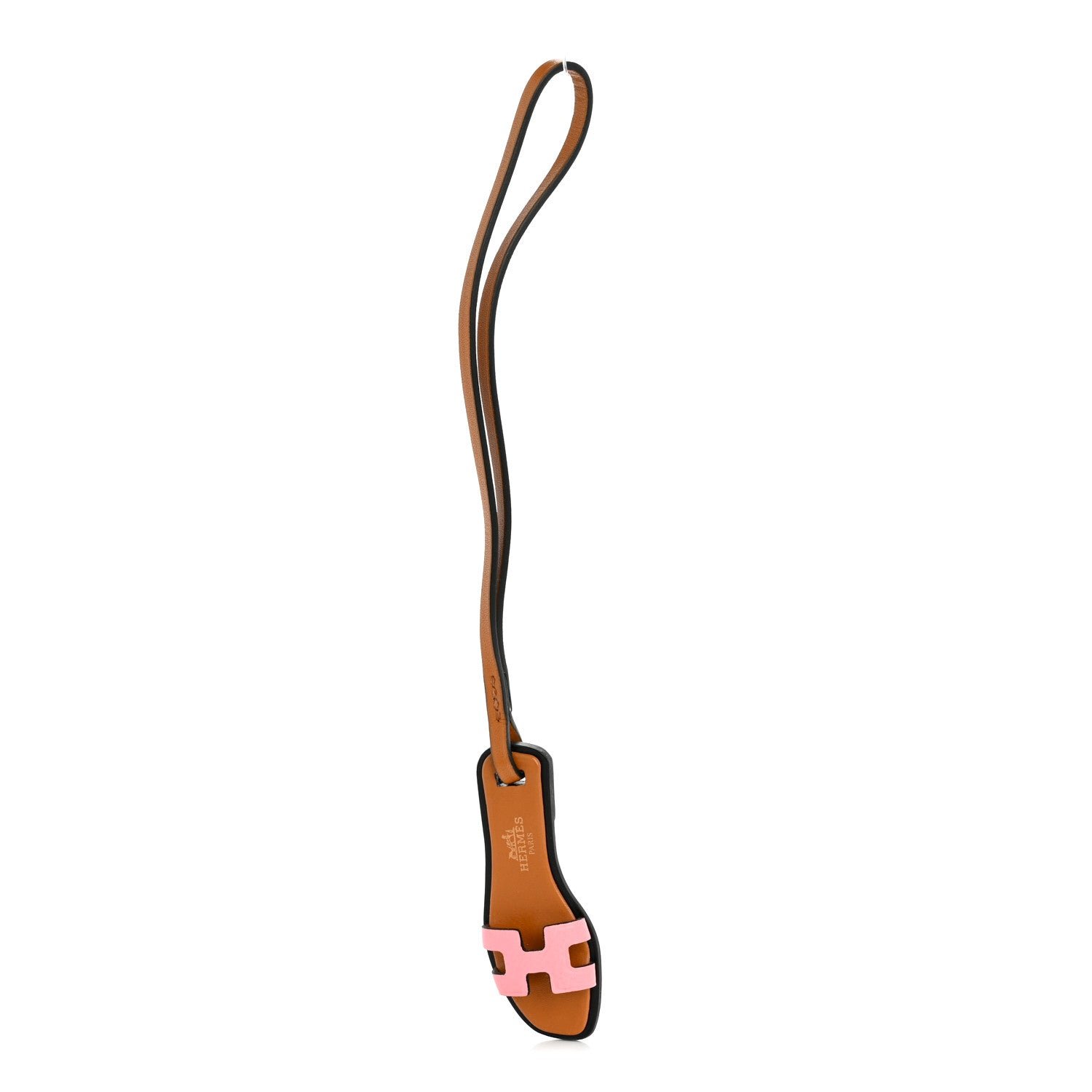 Hermes Epsom Butler Calfskin Hunter Oran Nano Bag Charm Rose Confetti Sable