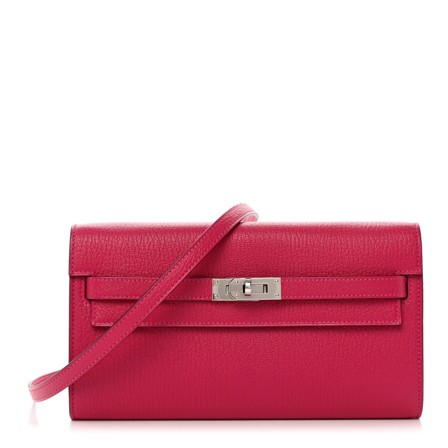 Hermes Chevre Mysore Kelly Wallet To Go Rose Mexico