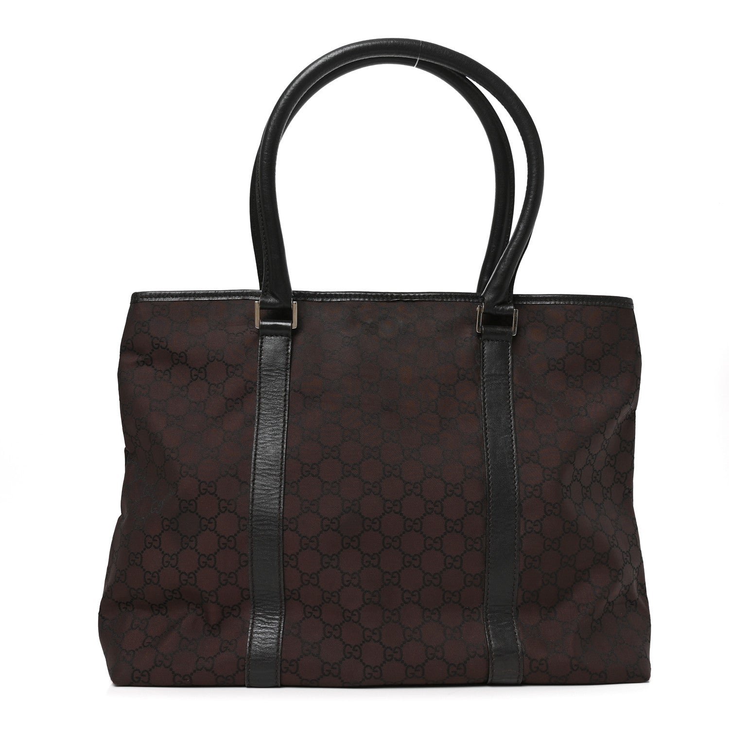 Gucci Nylon Monogram Large Tote Dark Brown