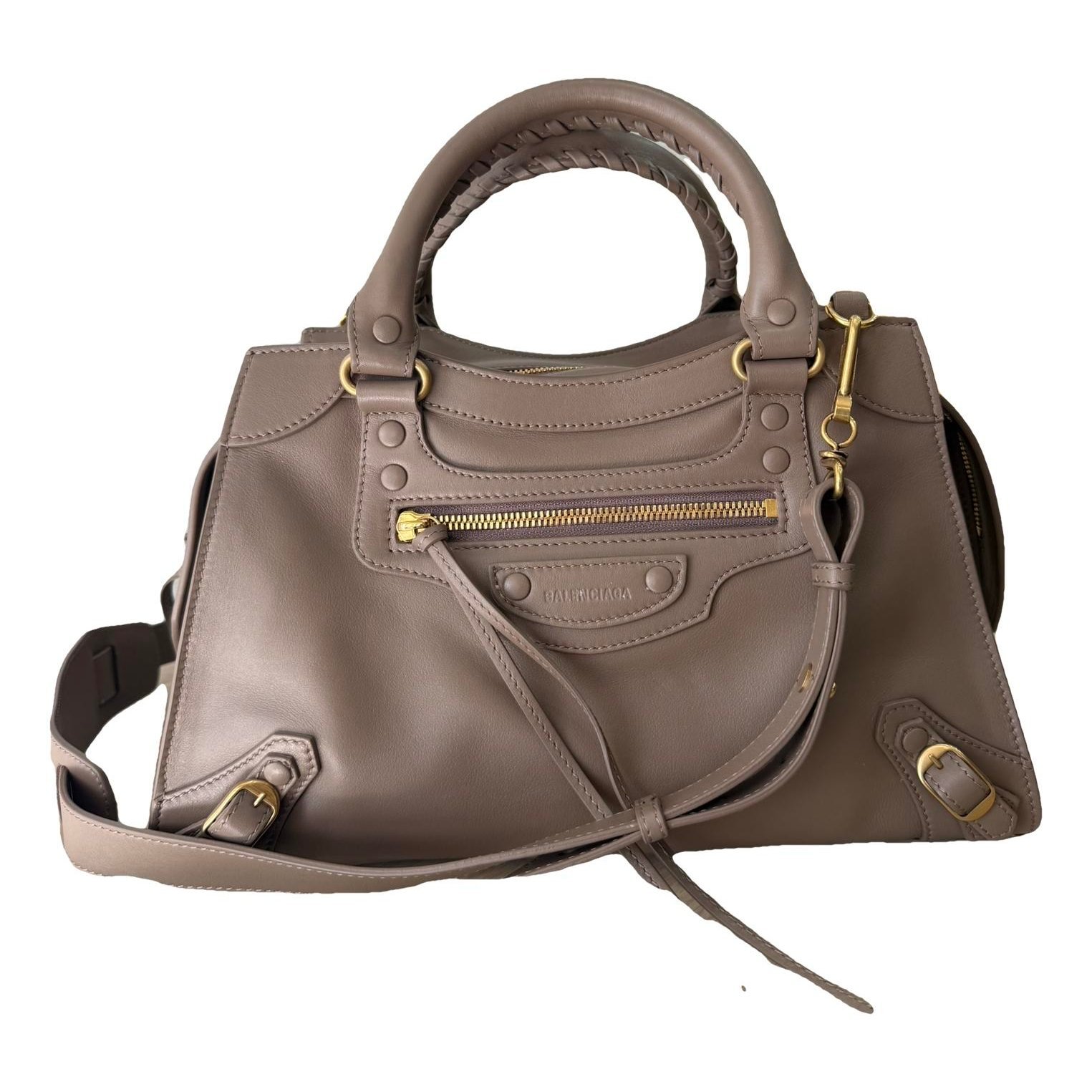 City leather handbag