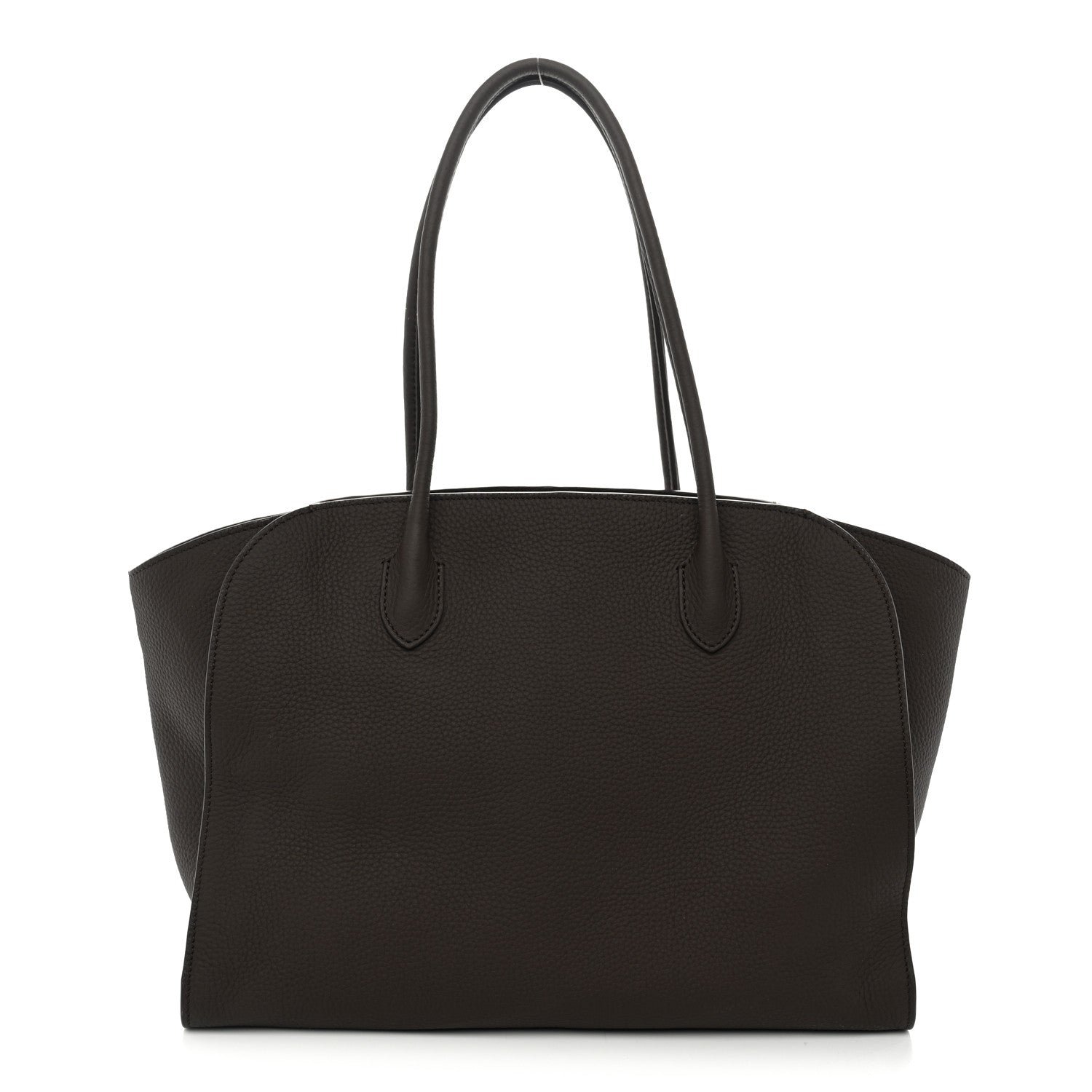 The Row Matte Grained Calfskin Marlo 14 Dark Olive