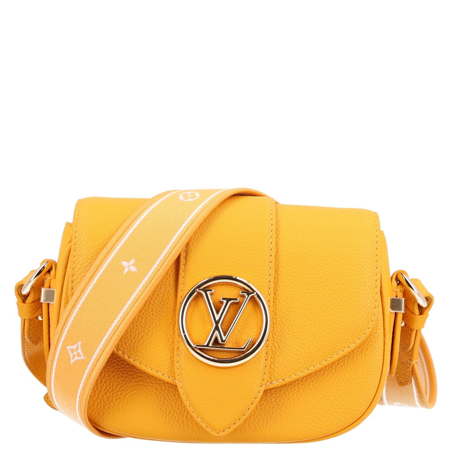 Louis Vuitton Grained Calfskin LV Pont 9 Soft PM Sunbeam