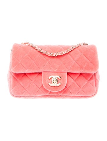 Velvet Rectangular Mini Pearl Crush Flap Bag