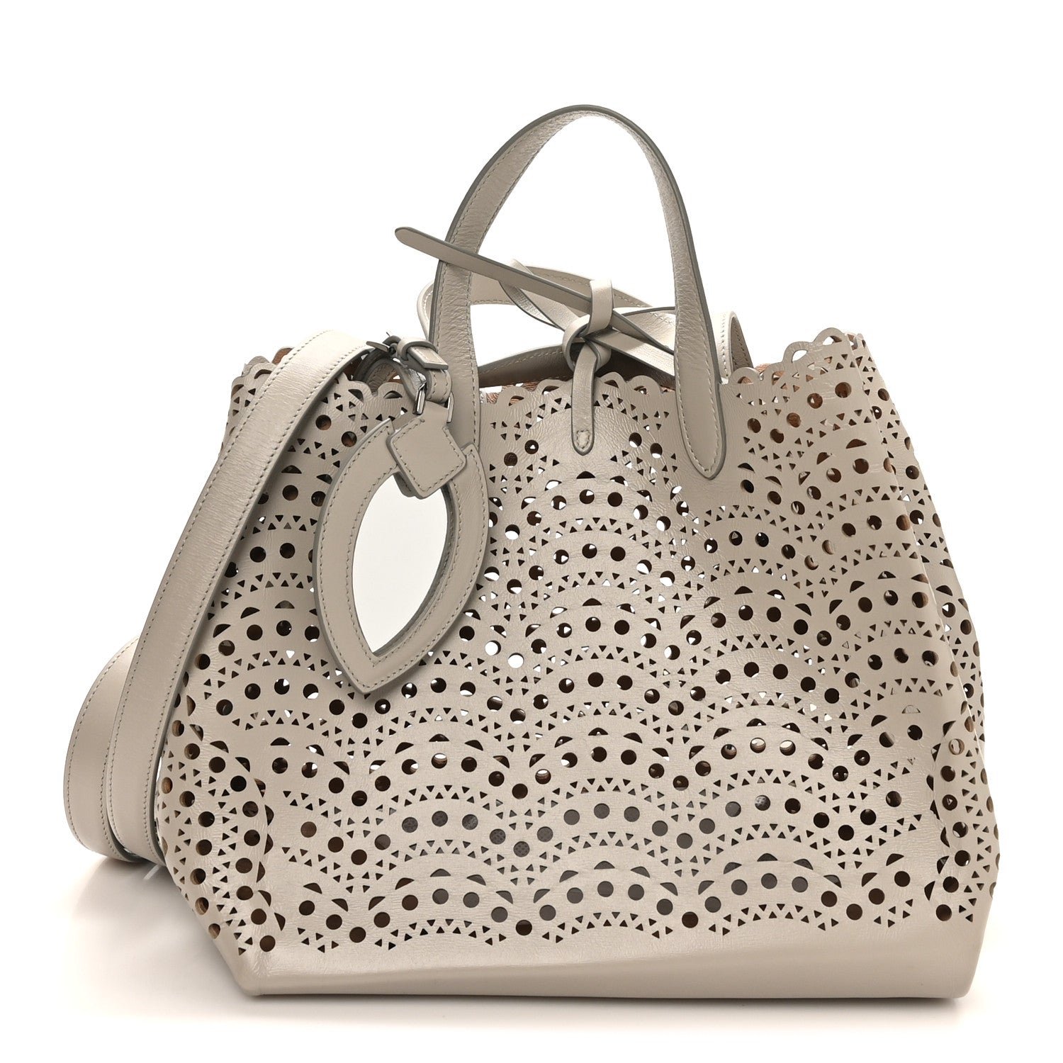 Alaia Alaia Lux Calfskin Vienne Wave Mina 25 Bag Perle