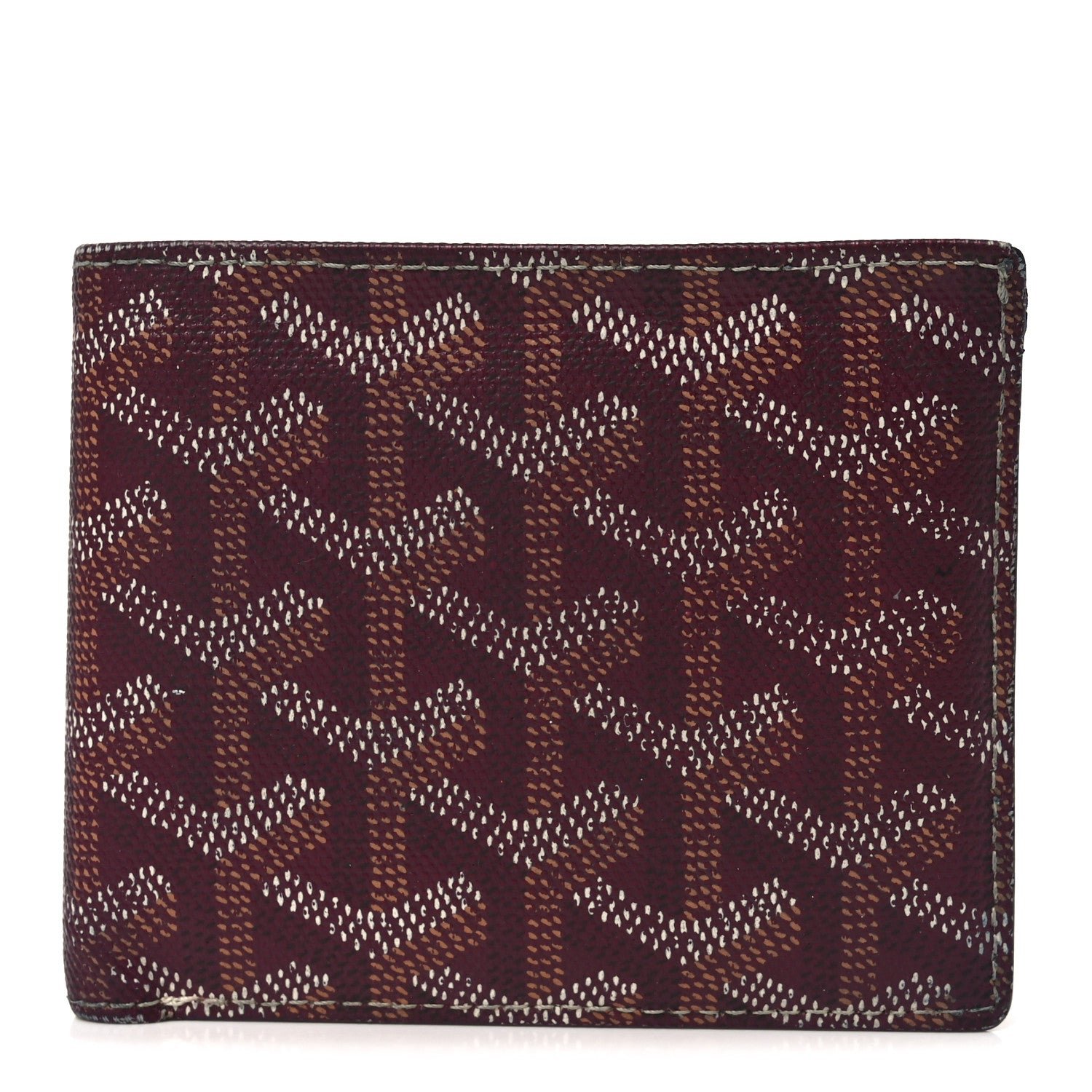 Goyard Goyardine Bi-Fold Victoire PM Wallet Burgundy