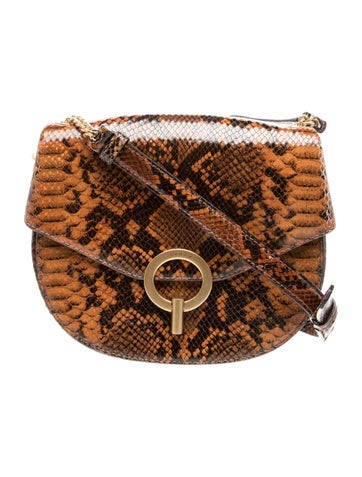 Sandro Embossed Leather Shoulder Bag