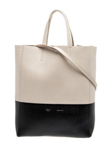 Leather Vertical Cabas Small