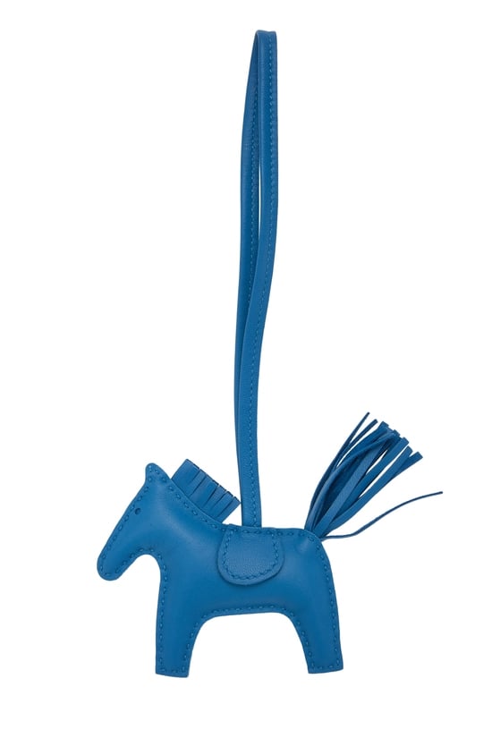 Blue Zanzibar Milo Leather Rodeo Bag Charm PM