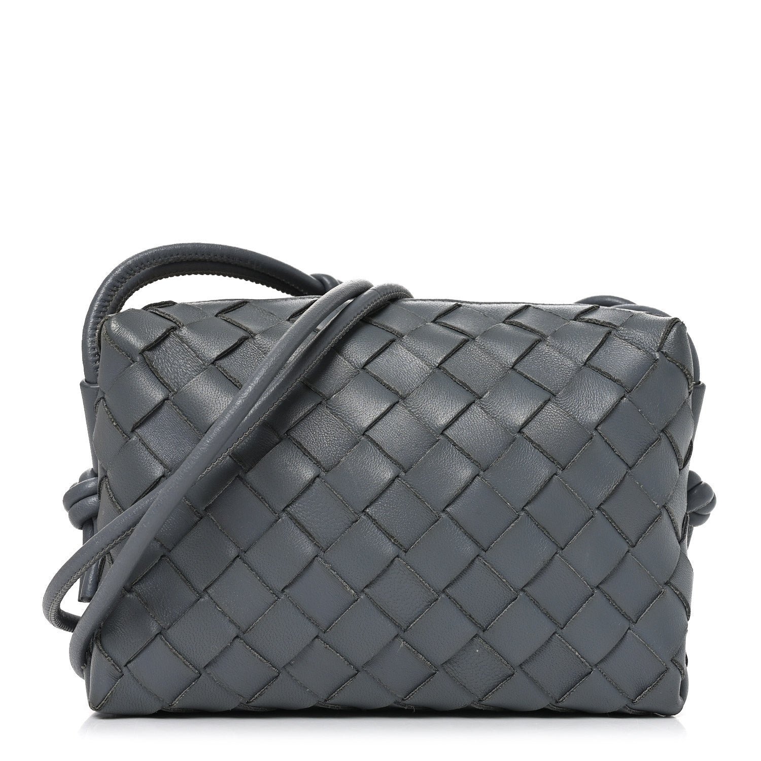 Bottega Veneta Nappa Intrecciato Mini Loop Camera Bag Thunder
