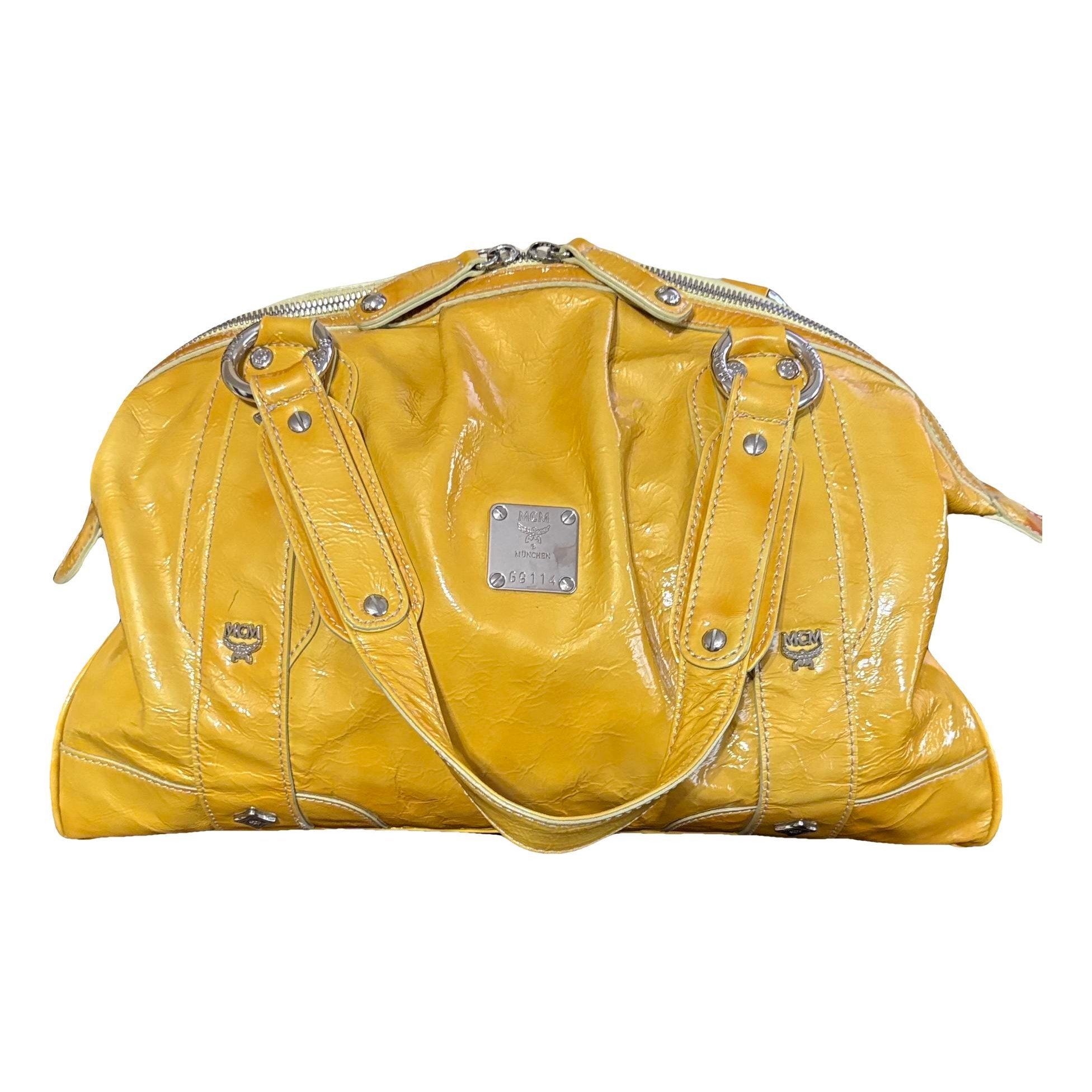 Patent leather satchel