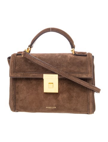 Suede Top Handle Bag