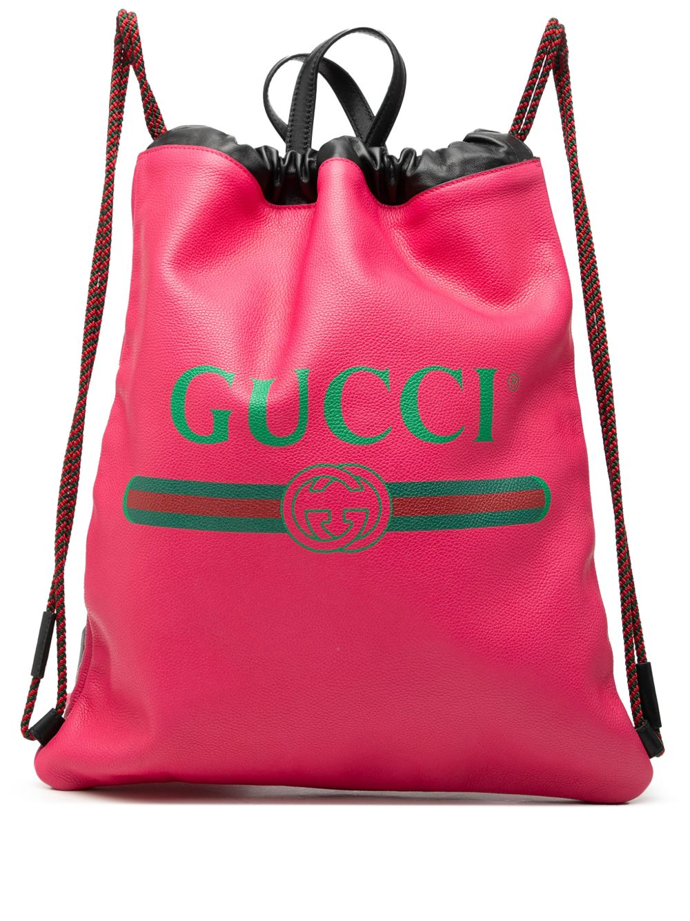 2016-2025 Leather Logo Drawstring backpack
