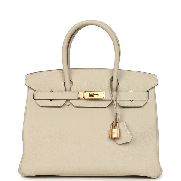 Hermes Birkin 30 Craie Togo Rose Gold Hardware