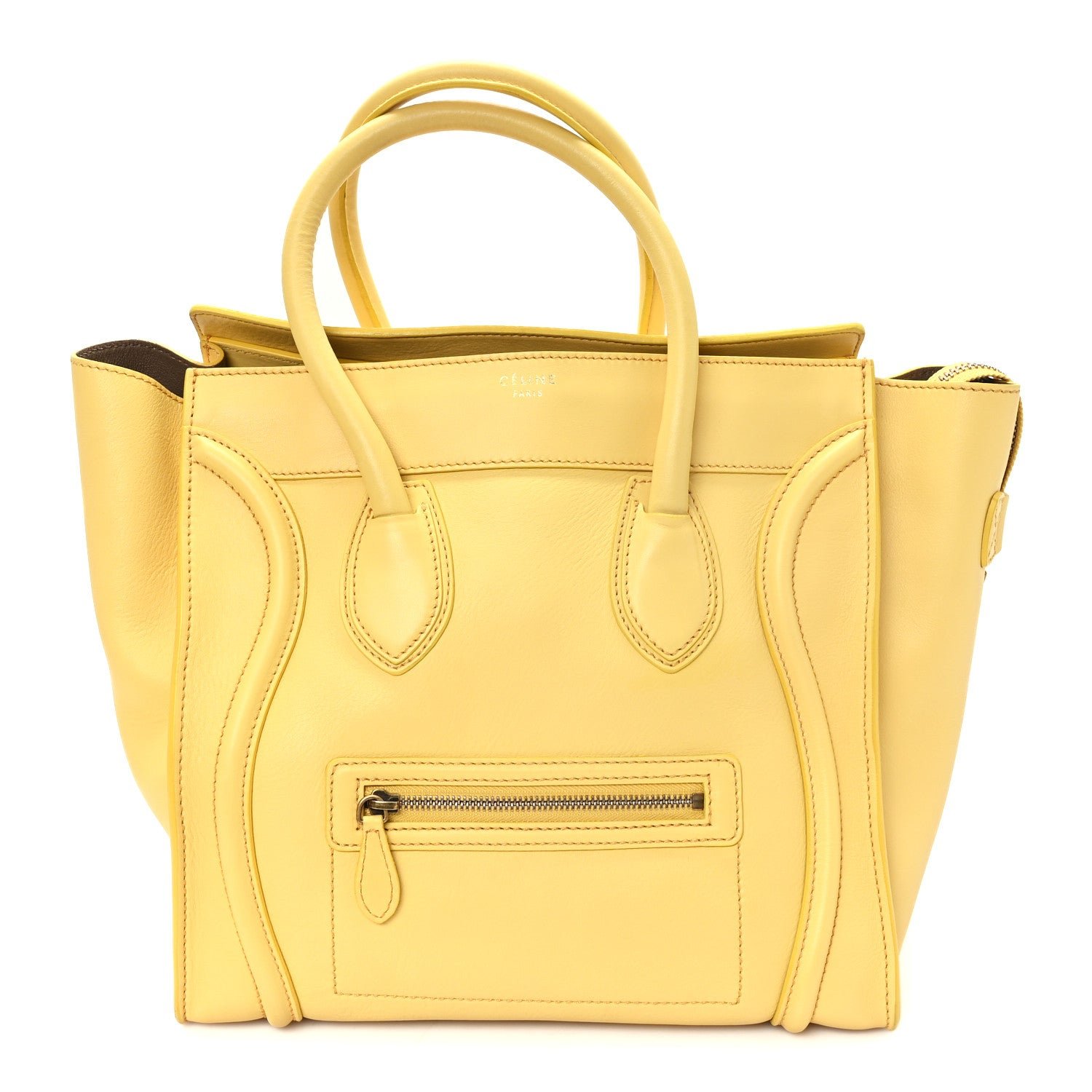Celine Smooth Calfskin Mini Luggage Citron