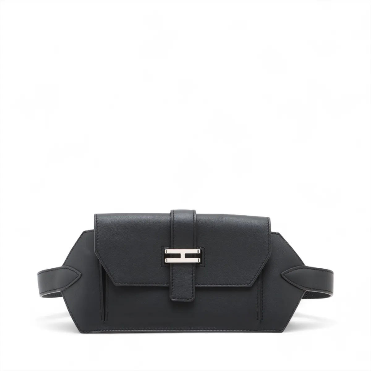 Hermès Elan Pocket 24 Veau Swift Black Silver Metal Fittings
