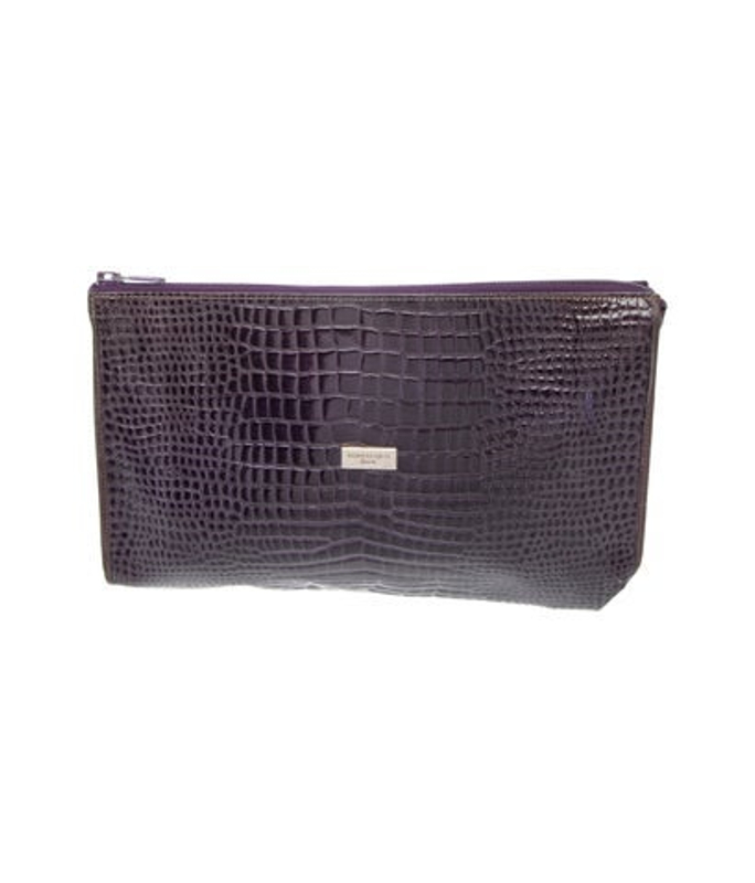 Courreges Embossed Leather Clutch