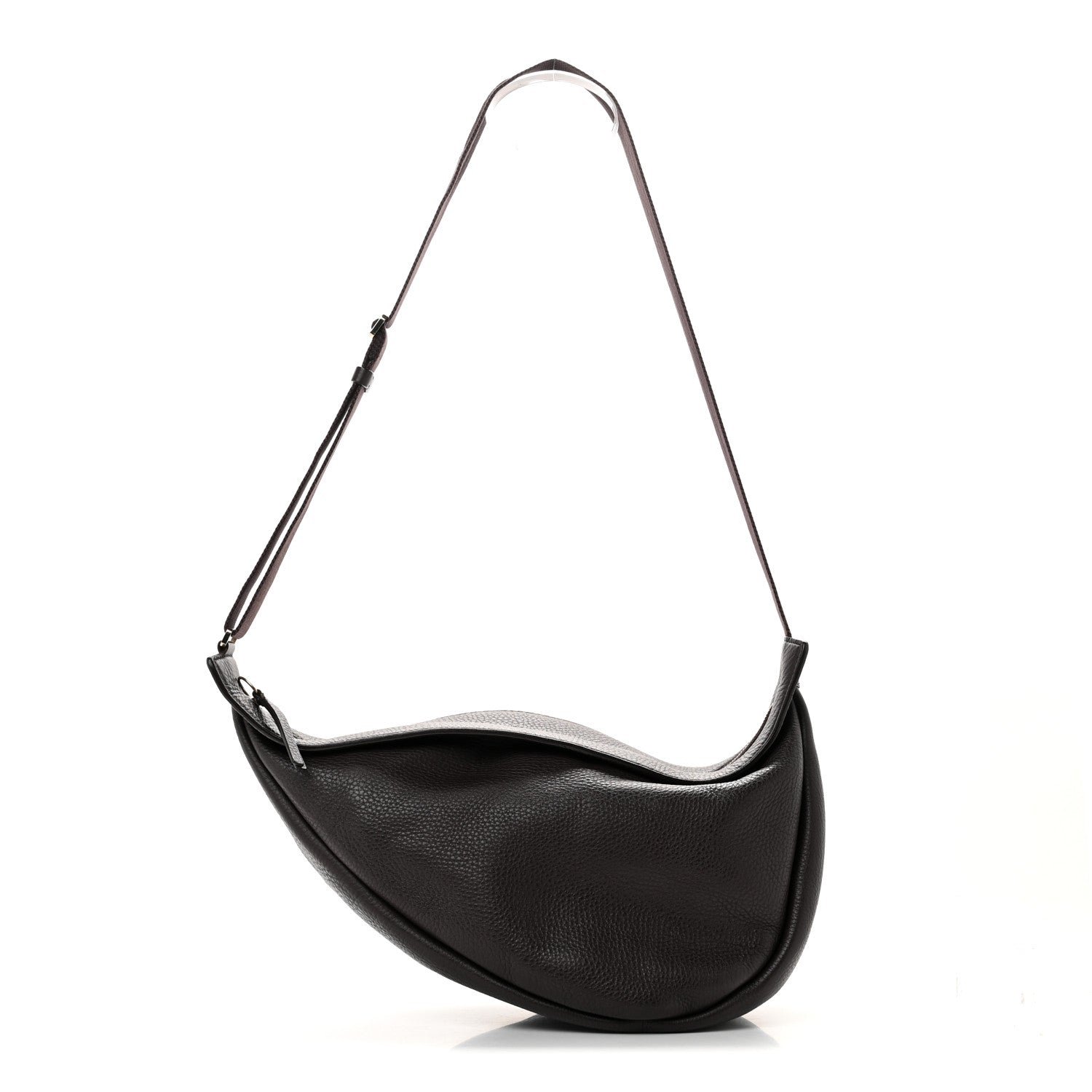 The Row Grained Calfskin Large Slouchy Banana Bag Brunette