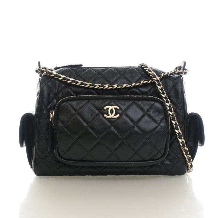 Chanel Medium Crumpled Calfskin Multi-Pocket Camera Bag