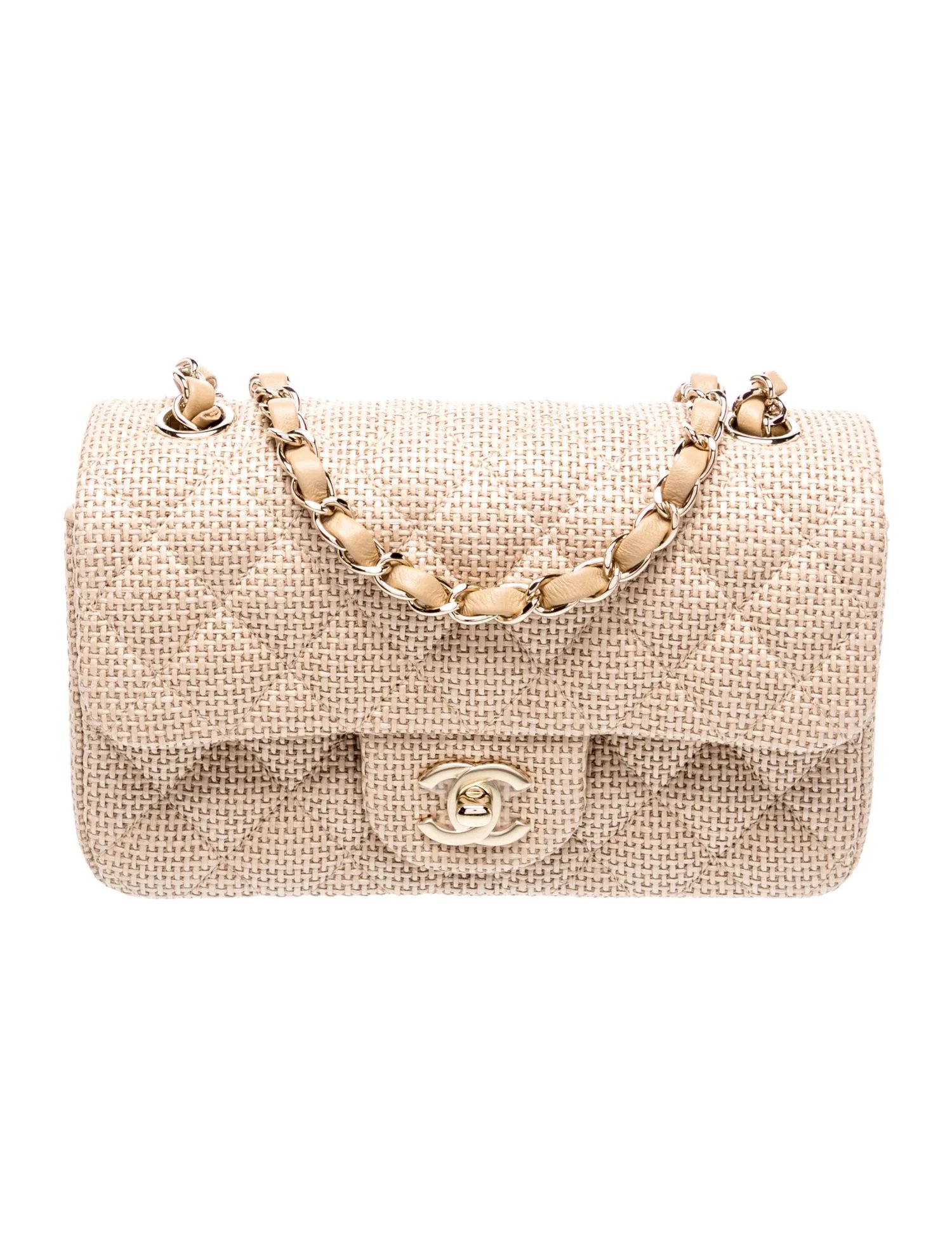 2026 Raffia Mini Rectangular Flap Bag