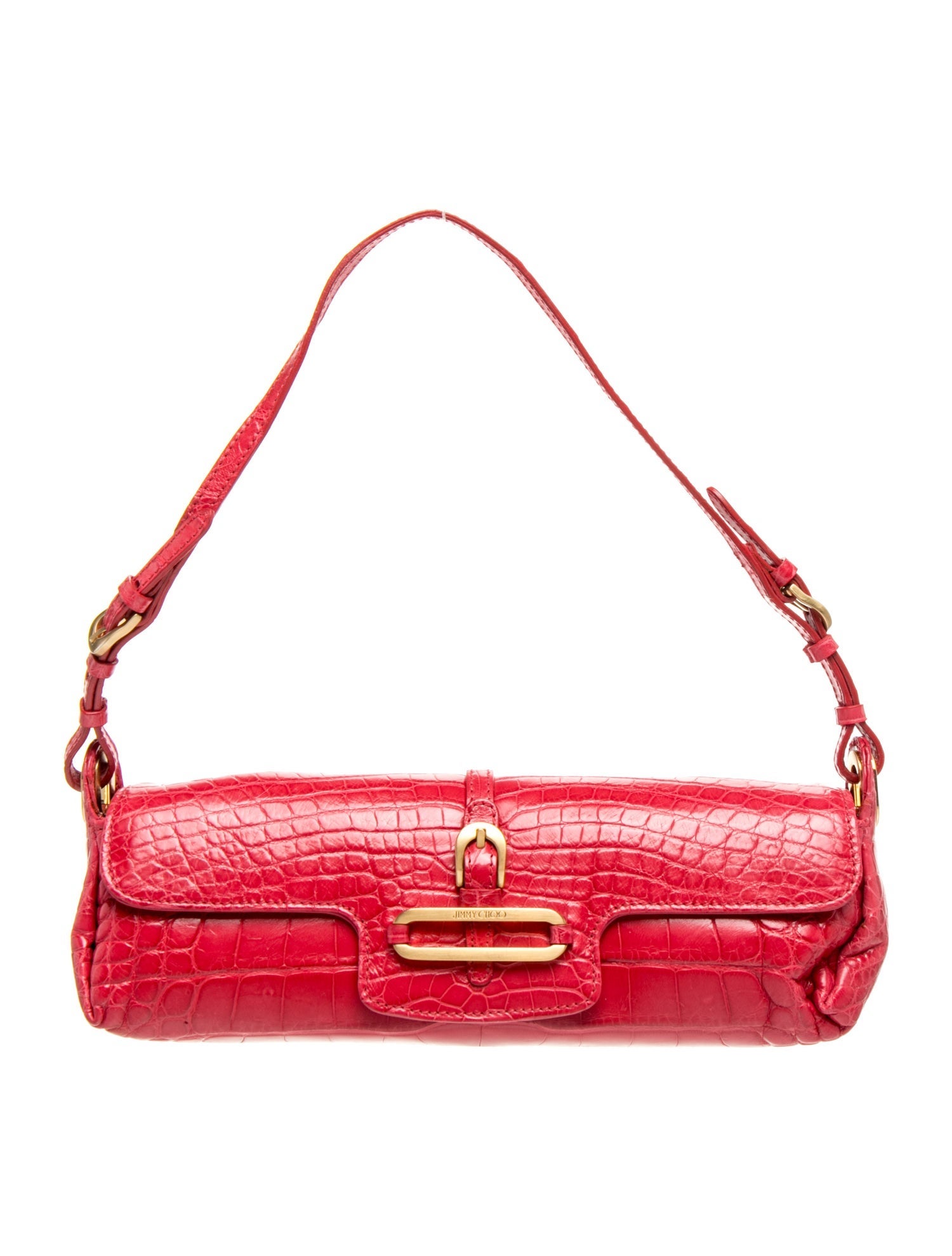Embossed Crocodile Top Handle Bag