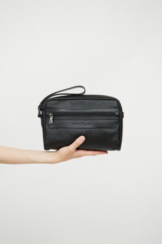 Ferragamo Grained Leather Dopp Kit