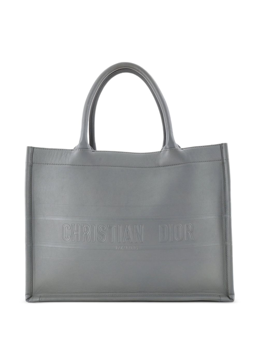 Book Embossed Leather Medium tote bag