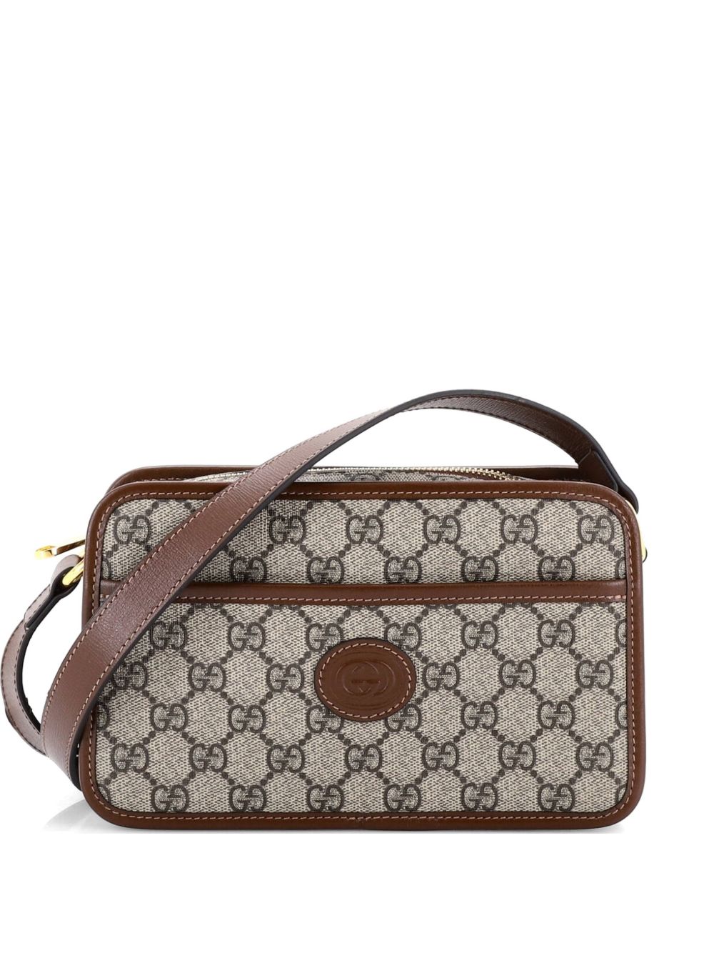 Interlocking G Patch Camera Bag GG Coated Canvas Mini crossbody bag