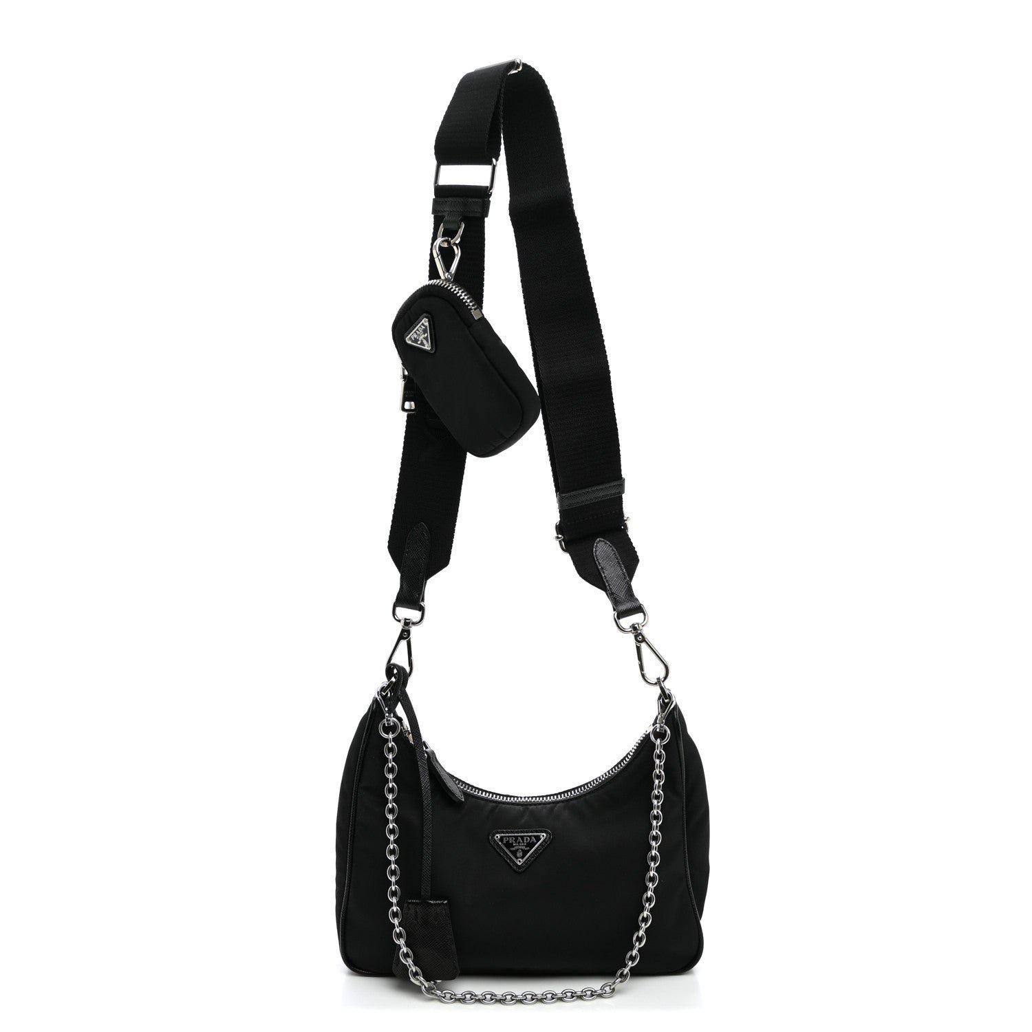 Prada Nylon Re-Edition 2005 Shoulder Bag Black