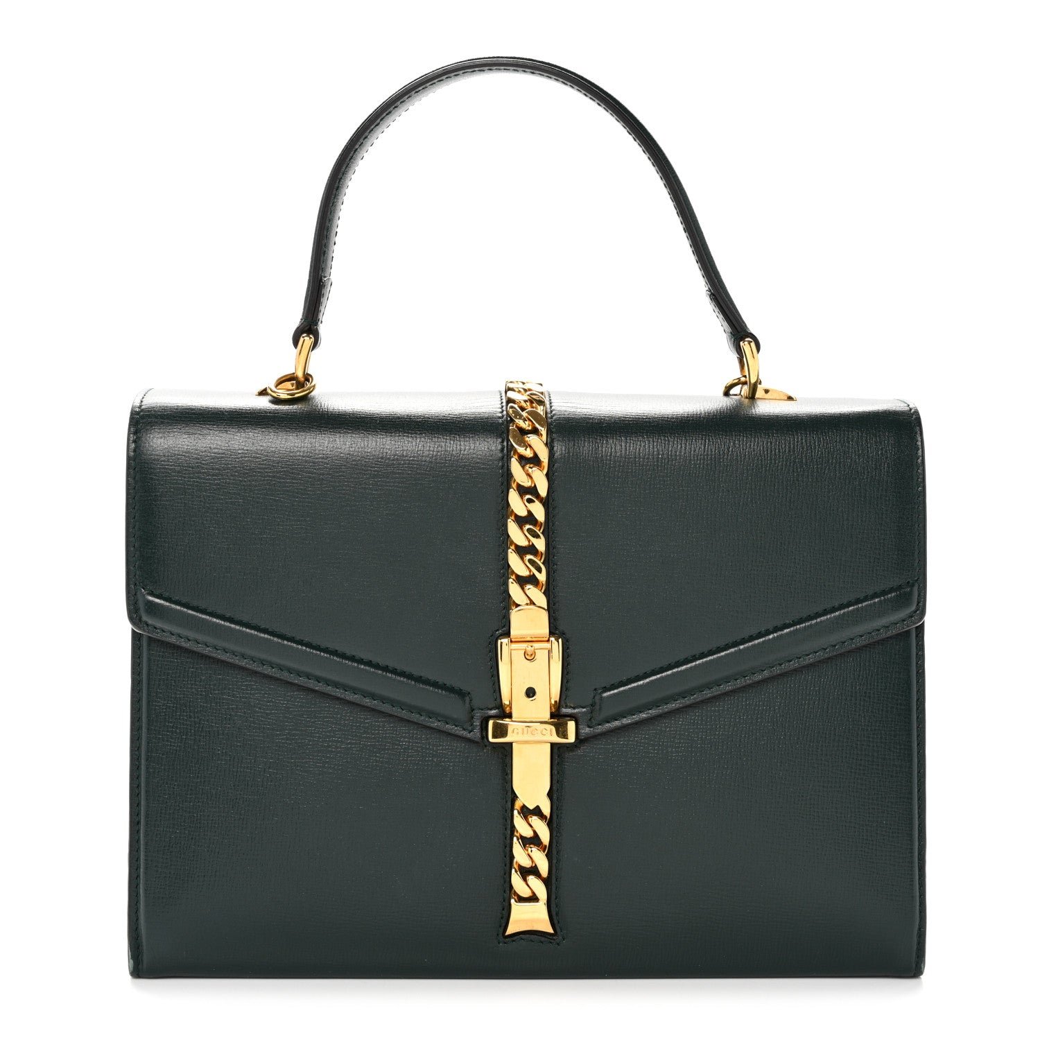 Gucci Azalea Calfskin Small Sylvie 1969 Top Handle Bag Green