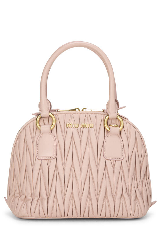 Miu Miu Pink Nappa Convertible Top Handle Bag