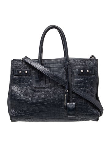 Embossed Leather Sac De Jour Small