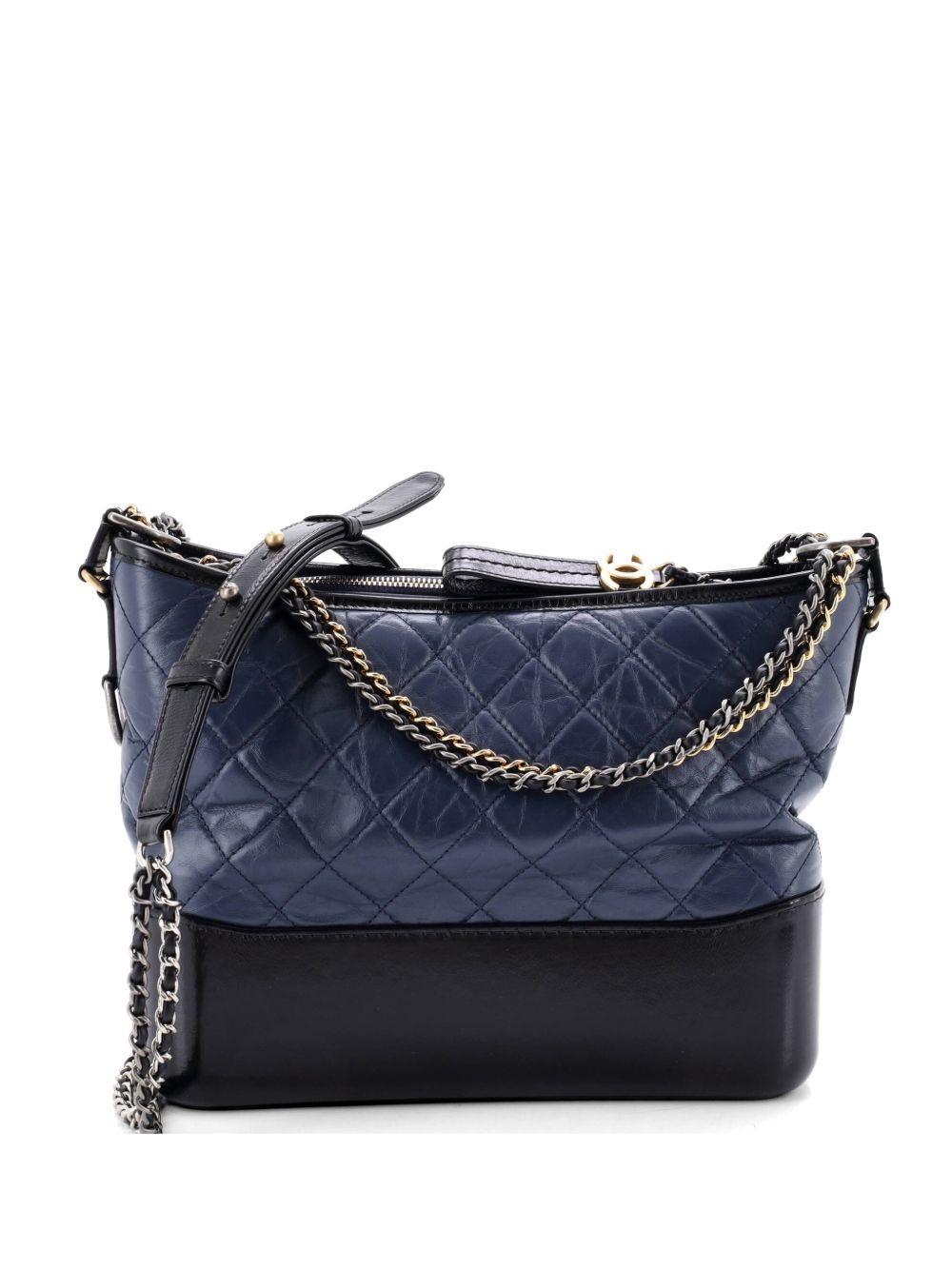 Gabrielle Quilted Aged Calfskin Large hobo bag