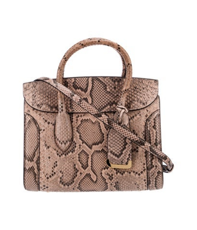 Alexander McQueen Mcqueen Snakeskin Top Handle Bag