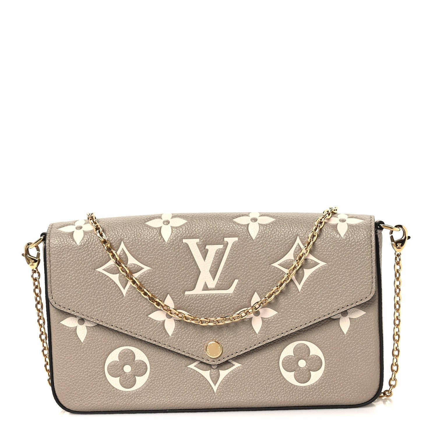Louis Vuitton Empreinte Monogram Giant Felicie Pochette Tourterelle Creme