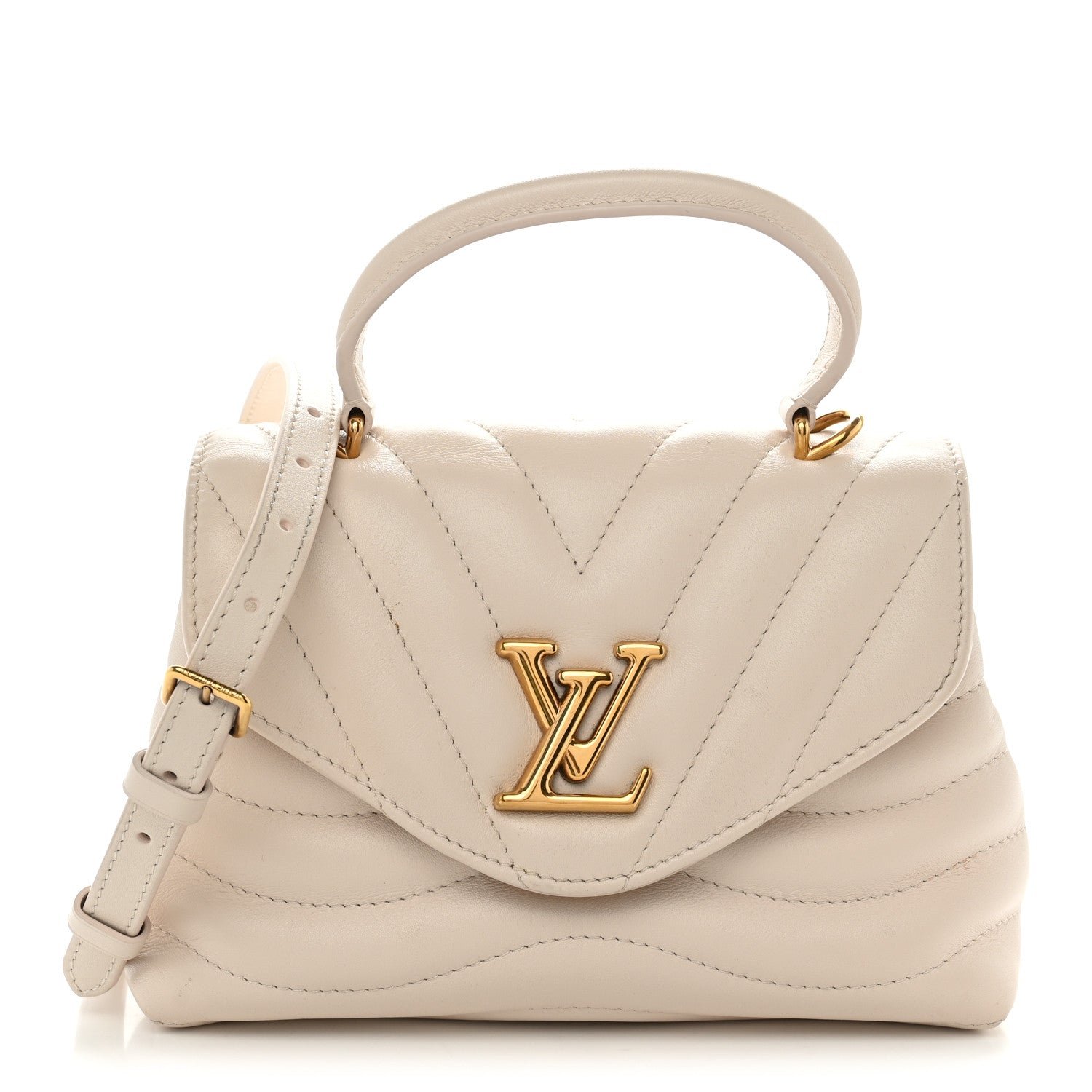 Louis Vuitton Calfskin Hold Me New Wave  Ivory