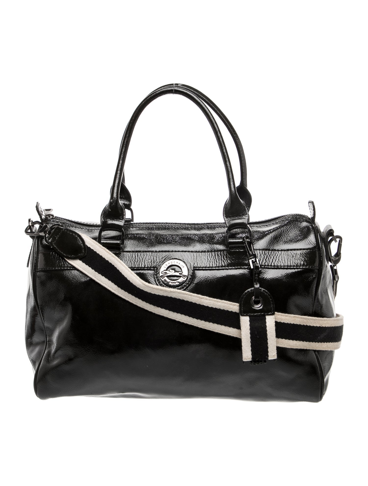 Longchamp Patent Leather Top Handle Bag